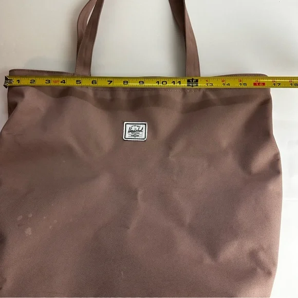 Herschel Supply Co Tote Bag Mica Ash Rose Zip Top Satchel Carry On Pockets - Picture 7 of 13